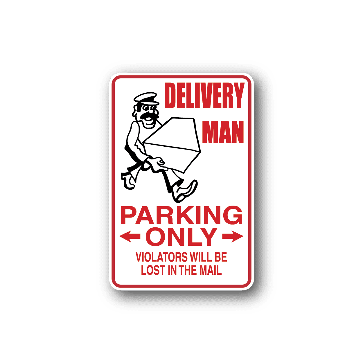 Image of Delivery Man Parking Only Sticker