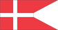 Denmark flag sticker with red field and white cross