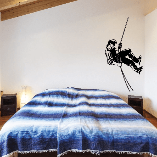 Image of Descending the Mountain Rock Climber Decal