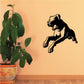 Rottweiler attack wall decal, black outline with solid shading