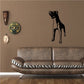 Barking Rottweiler wall decal, black dog silhouette
