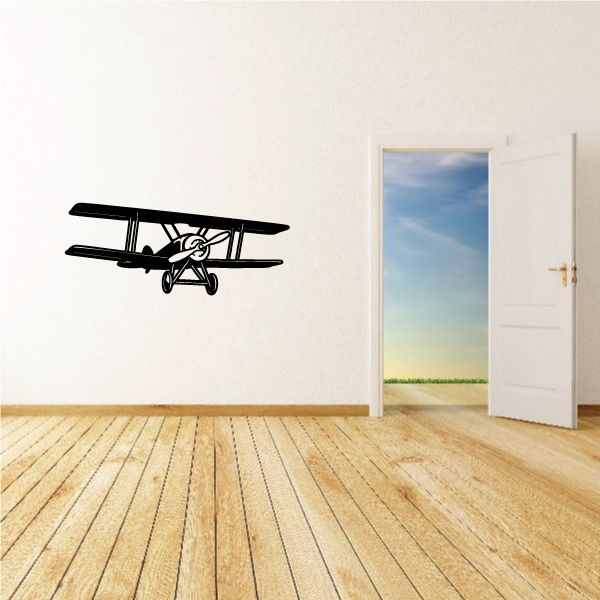 Detailed Biplane Flight Decal – Vinyl Disorder