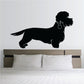 Black Dandie Dinmont terrier vinyl wall decal silhouette with long body and tail