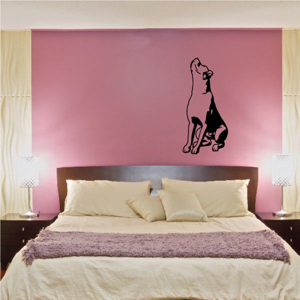 Image of Detailed Howling Rottweiler Decal