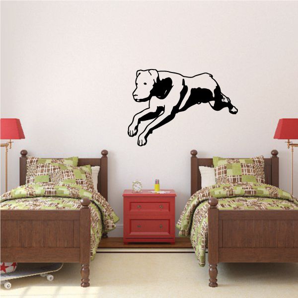 Image of Detailed Jumping Rottweiler Decal