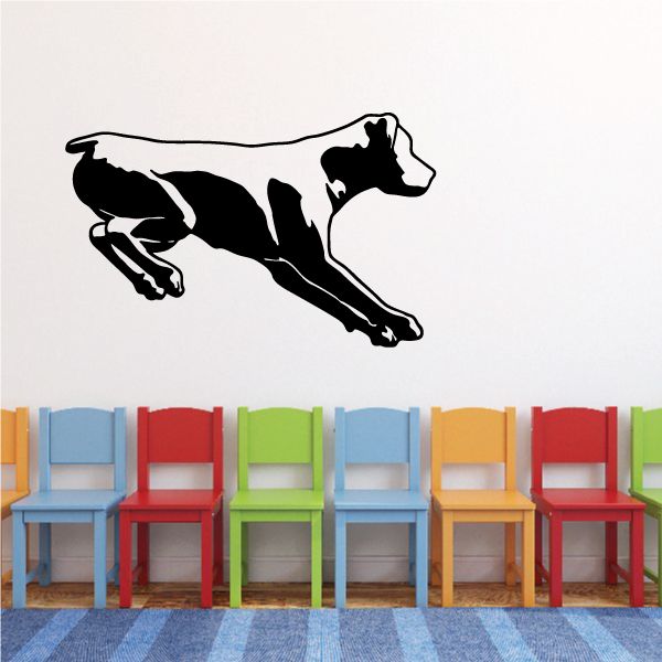 Image of Detailed Leanding Rottweiler Decal