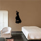 Rottweiler looking up wall decal, black dog silhouette
