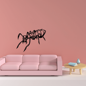 Transparent ant decal sticker with detailed black ant design