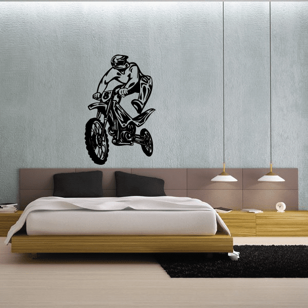 Image of Detailed Trial Bike Jumper Dirt Bike Decal