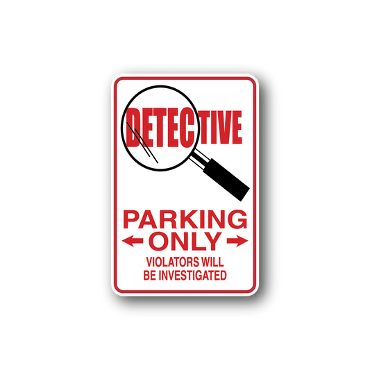 Image of Detective Parking Only Sticker