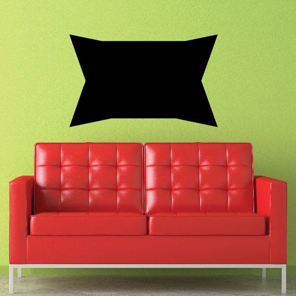 Diamond-shaped chalkboard jar label decal with black center