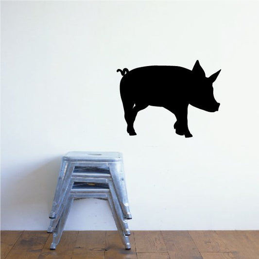 Image of Digging Pig Silhouette Decal