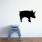 Black pig silhouette wall decal
