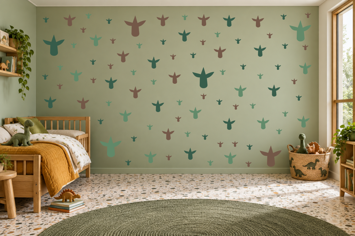 Dinosaur Track Stomp Wall Decal Kit