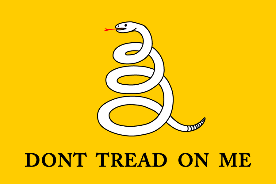 Dont Tread On Me Flag - Vinyl Stickers - Gloss Stickers, isolated printed sticker artwork