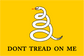 Dont Tread On Me Flag - Vinyl Stickers - Gloss Stickers, isolated printed sticker artwork
