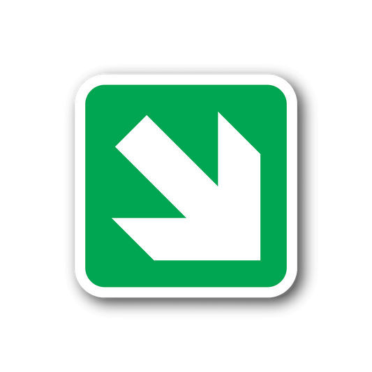 Image of Down Arrow Square Sticker