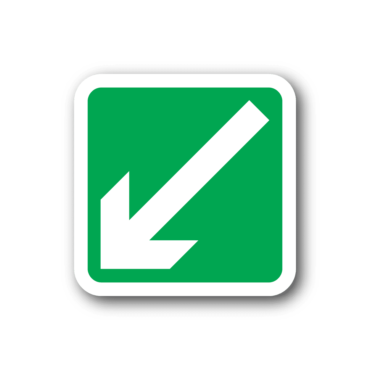 Image of Down Left Arrow Sticker