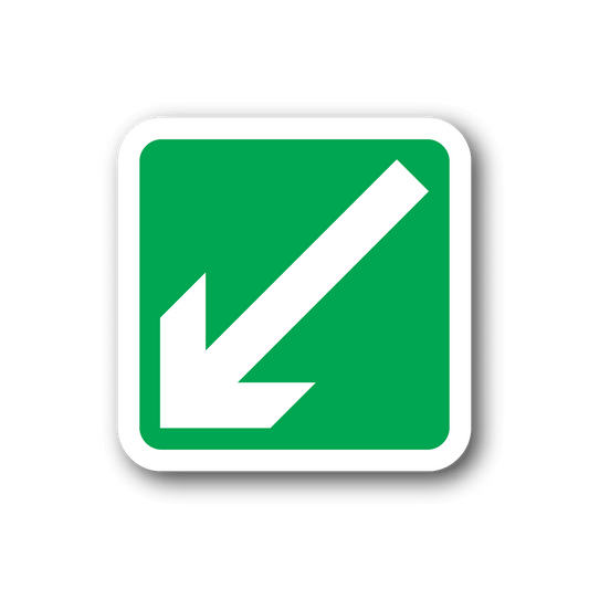 Image of Down Left Arrow Sticker