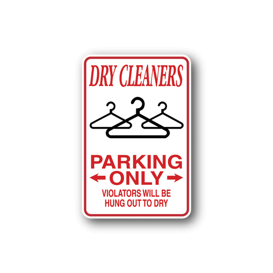 Image of Dry Cleaners Parking Only Sticker