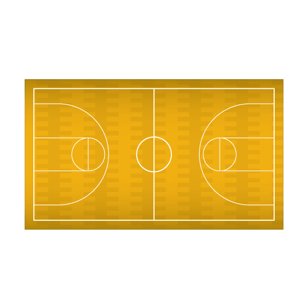 Dry Erase Basketball Court Sticker