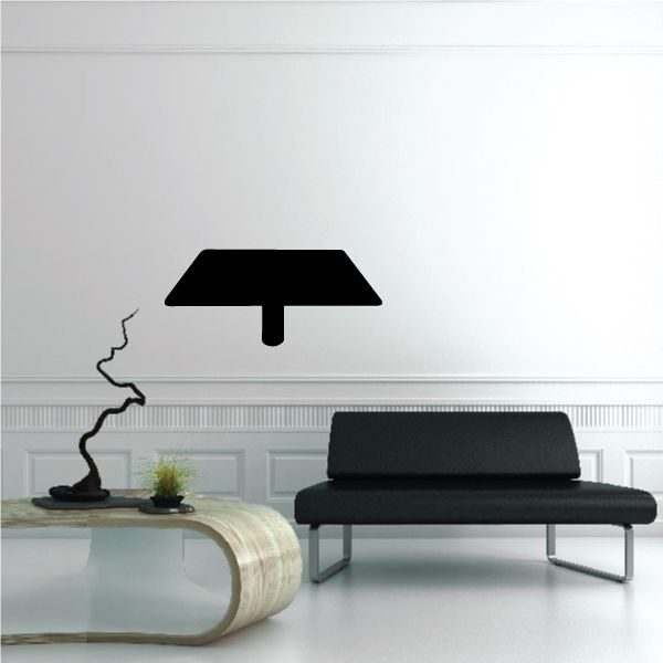 Black drywall trowel wall decal with tool-shaped outline and handle detail