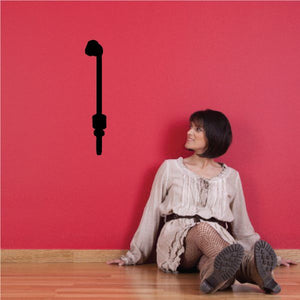 Dual air chuck decal, black vertical nozzle with dual fittings