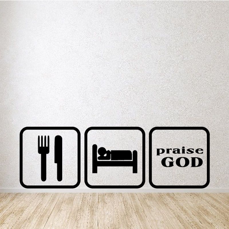 Image of Eat sleep Praise god Decal