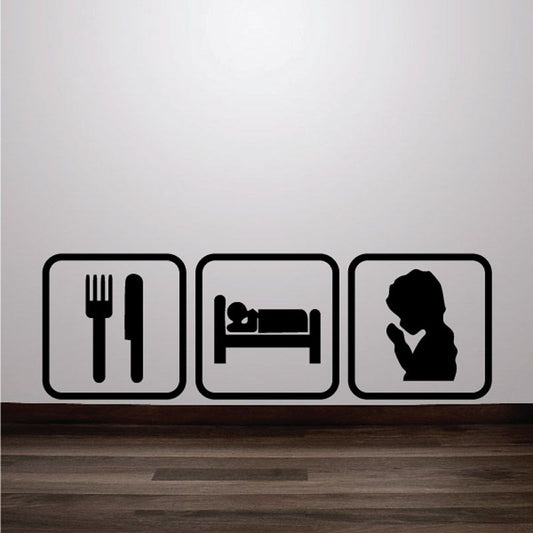 Image of Eat sleep Praying Decal