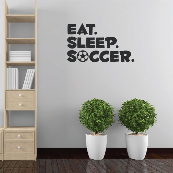 Image of Eat. Sleep. Soccer. Soccer Quote Wall Decal - Vinyl Decal - Car Decal - Vd001