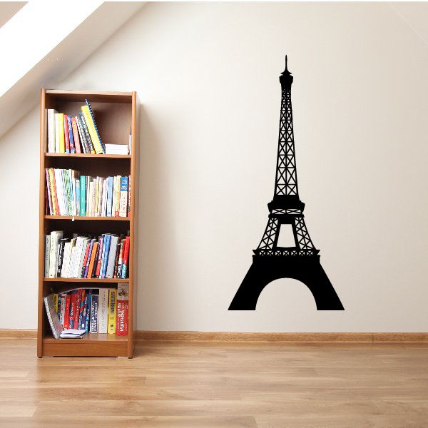 Black Eiffel Tower wall decal silhouette