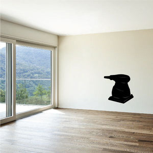 Electric sander decal, black sander silhouette icon