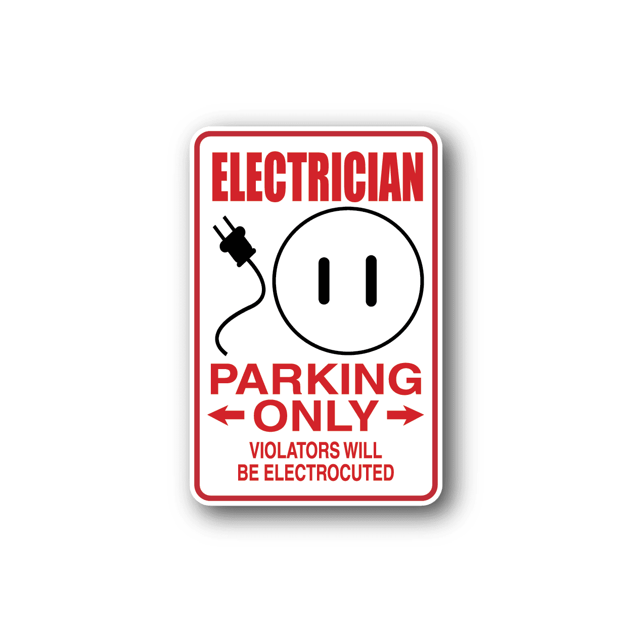 Image of Electrician Parking Only Sticker