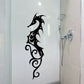 Black spiny seahorse wall decal