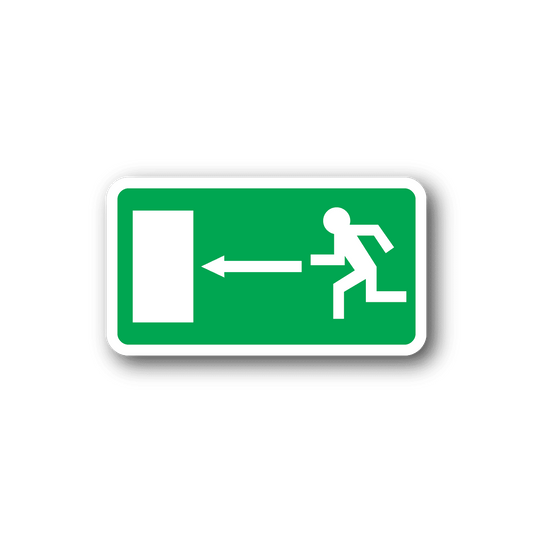 Image of Emergency Door Left Sticker