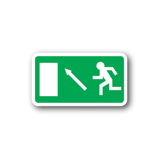 Image of Emergency Door Upstairs Sticker