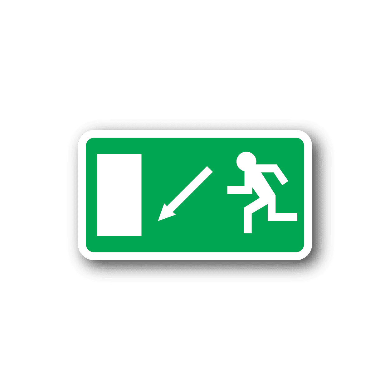 Image of Emergency Exit Down Sticker