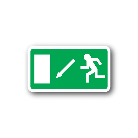 Image of Emergency Exit Down Sticker