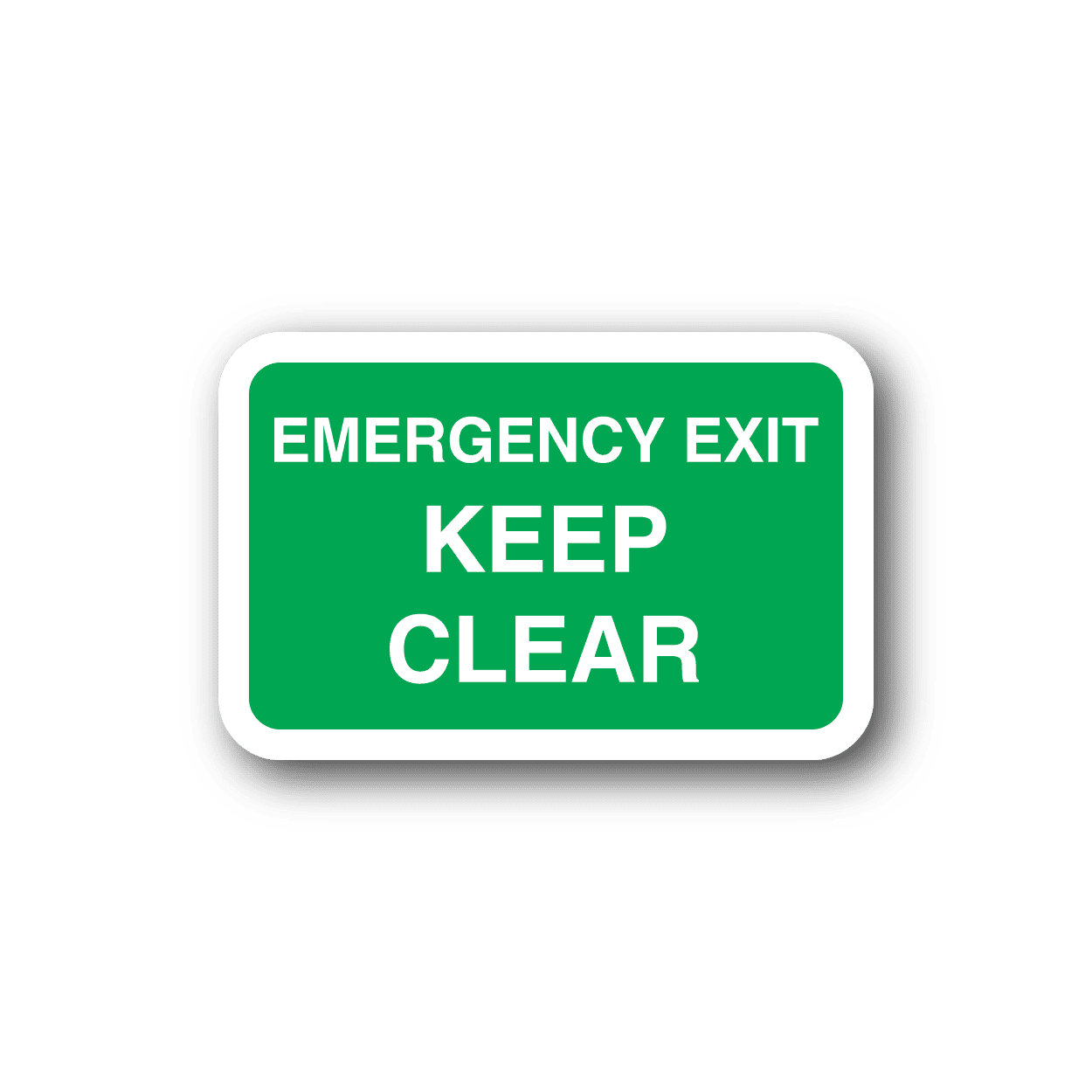 Image of Emergency Exit Keep Clear Sticker