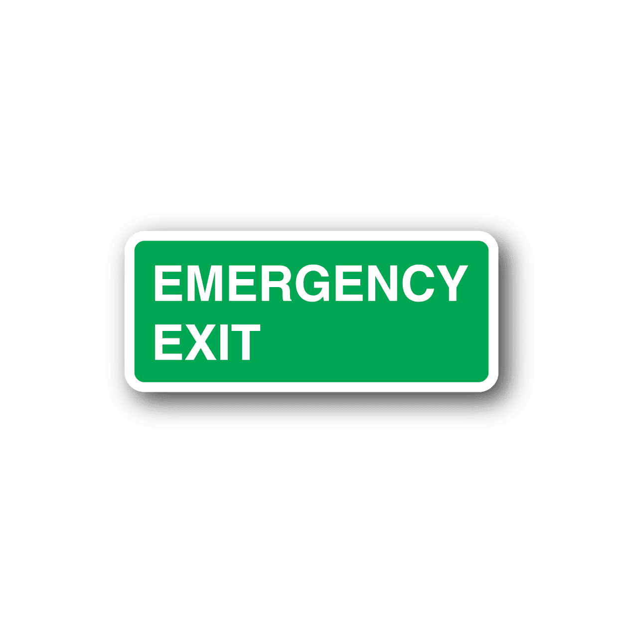 Image of Emergency Exit Rectangle Sticker