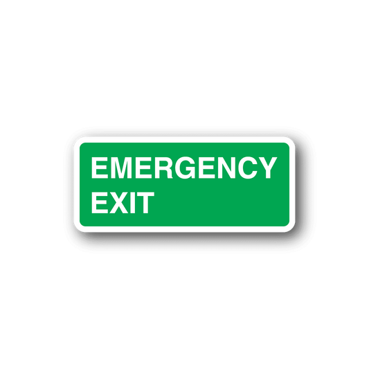 Image of Emergency Exit Rectangle Sticker