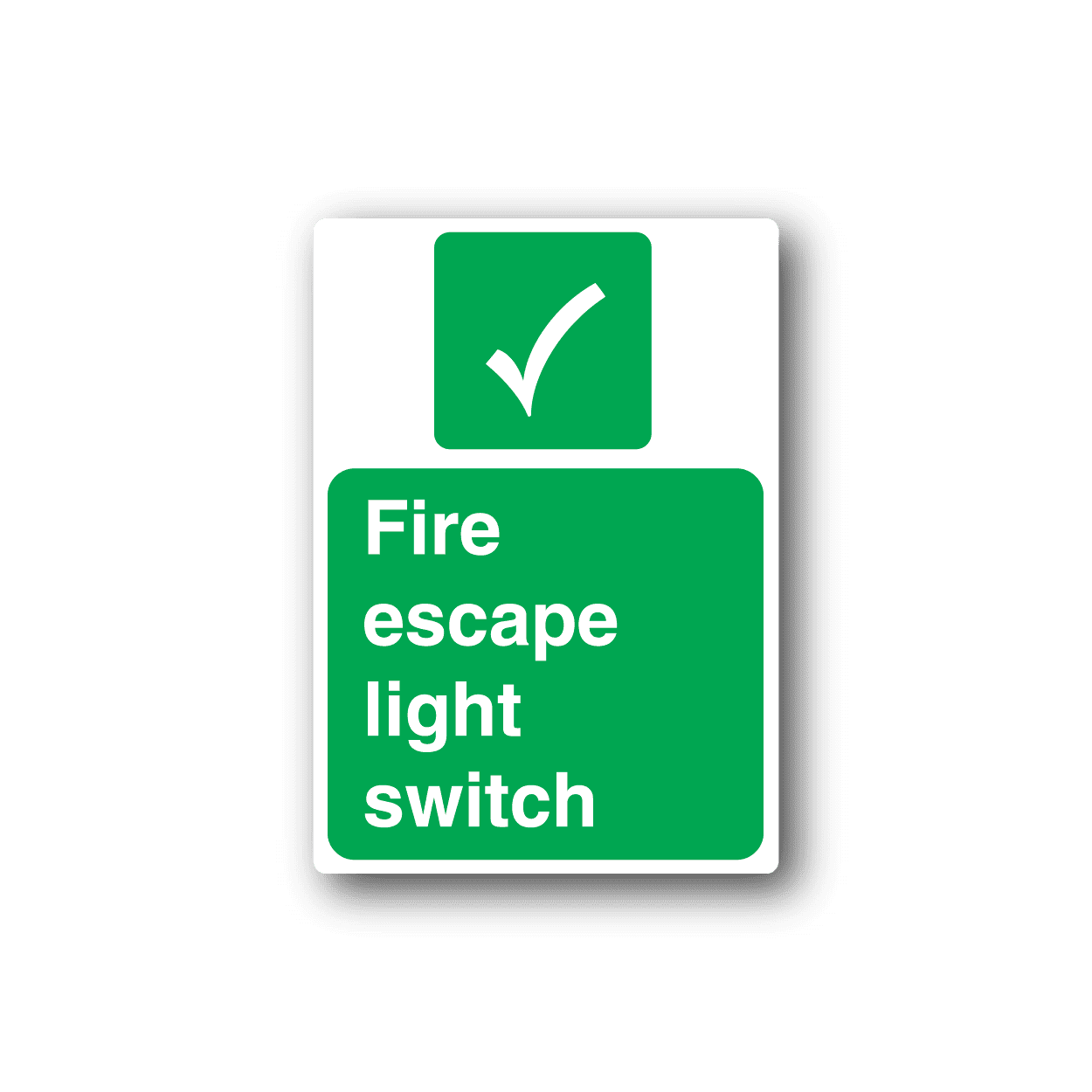 Image of Emergency Fire Escape Light Switch Rectangle Sticker