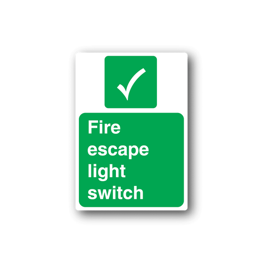 Image of Emergency Fire Escape Light Switch Rectangle Sticker