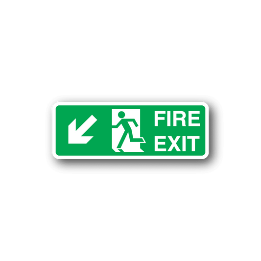 Image of Emergency Fire Exit Down there Sticker