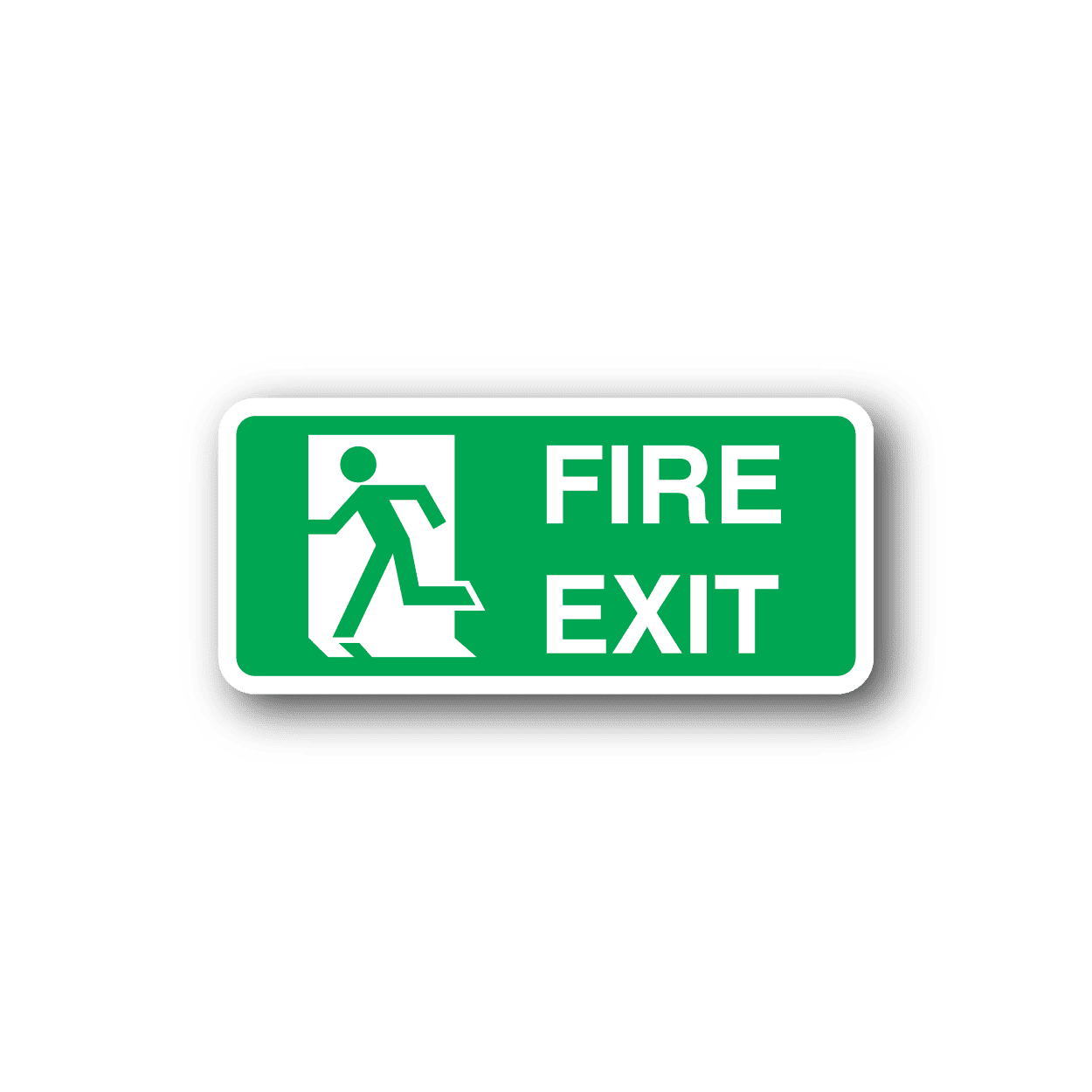 Image of Emergency Fire Exit Here Sticker