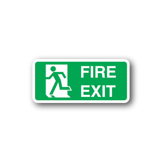 Image of Emergency Fire Exit Here Sticker