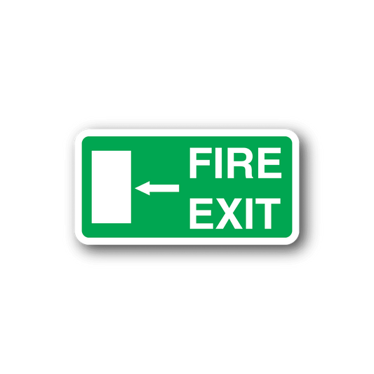 Image of Emergency Fire Exit Over Here Sticker