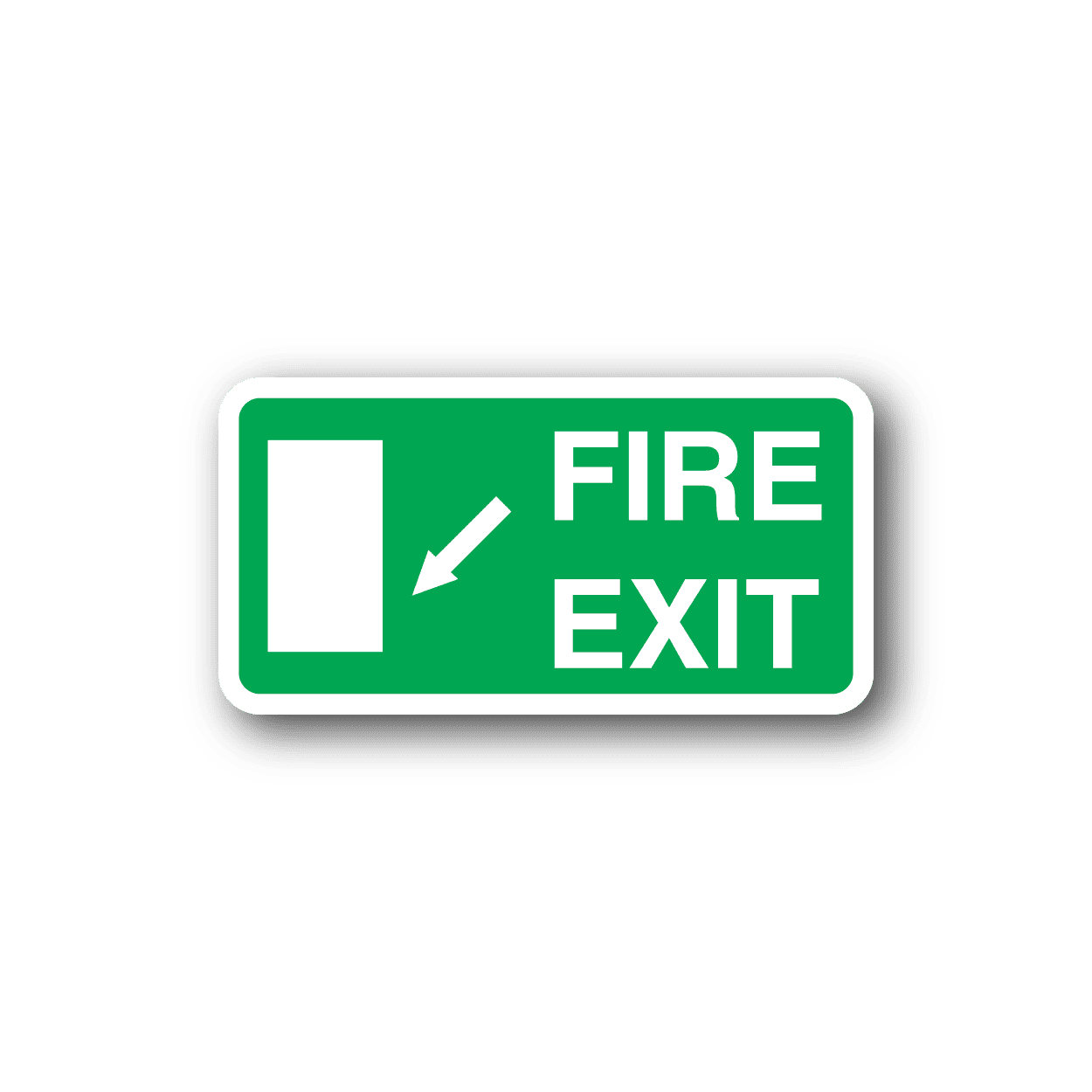 Image of Emergency Fire Exit Over Here Sticker