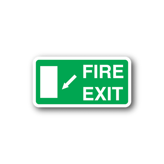 Image of Emergency Fire Exit Over Here Sticker