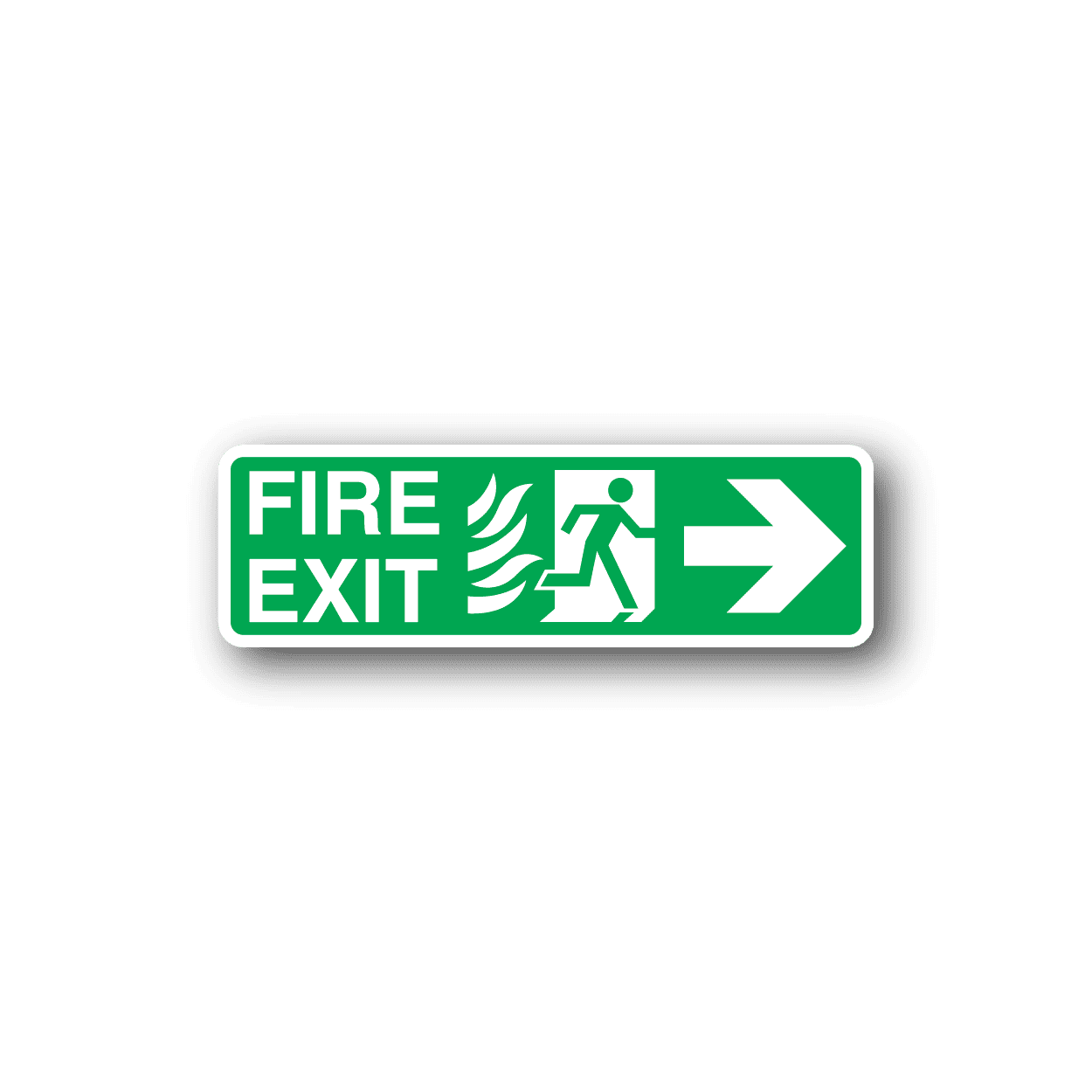 Image of Emergency Fire Exit Right Sticker